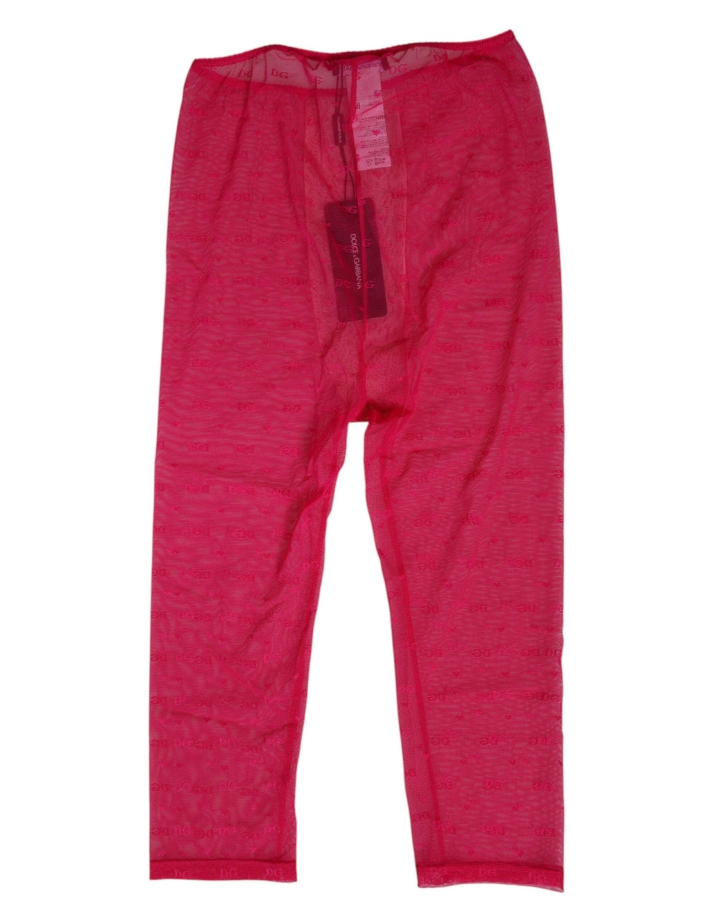 Dolce & Gabbana Fuchsia Logo Lace Tight Midi Trousers Underwear – IT2 | S par Dolce & Gabbana | Disponible sur Sandy Store ByNet