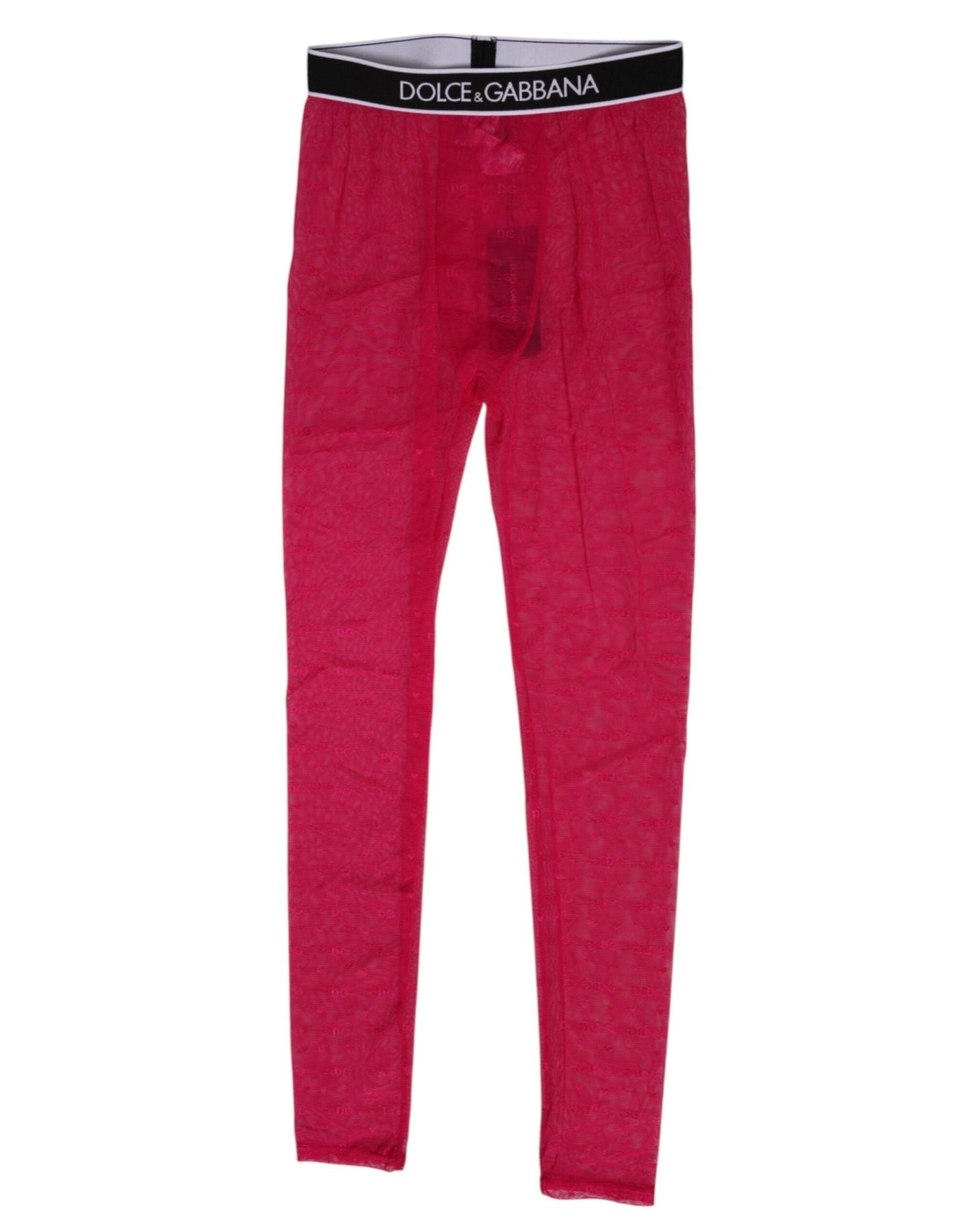 Dolce & Gabbana Fuchsia Nylon Logo Lace Leggings Pants Underwear – IT2 | S par Dolce & Gabbana | Disponible sur Sandy Store ByNet