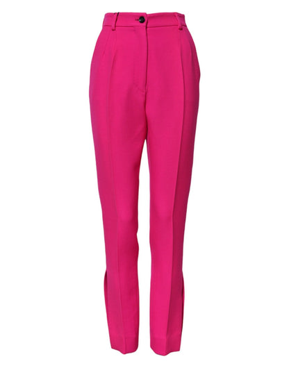 Dolce & Gabbana Fuchsia Pink HighWaist Tapered Trouser Pants – IT38 | XS par Dolce & Gabbana | Disponible sur Sandy Store ByNet
