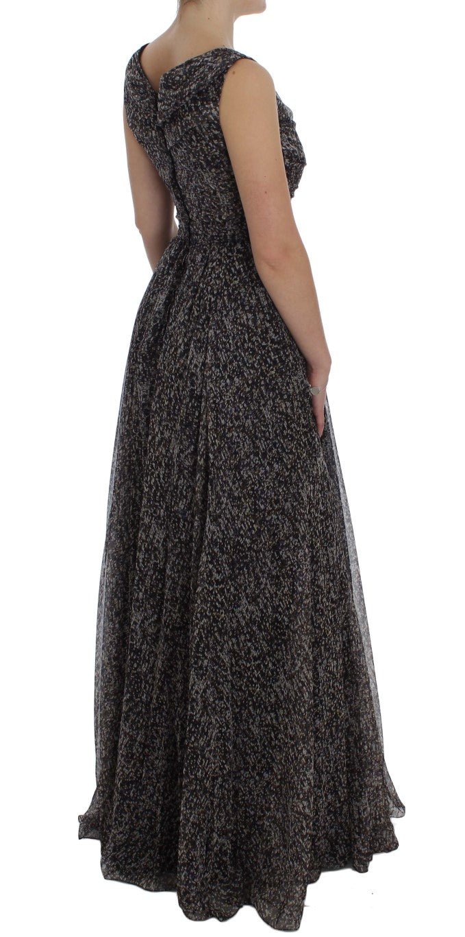 Dolce & Gabbana Glamorous Sequined Silk Full - Length Dress - Sandy Store ByNet