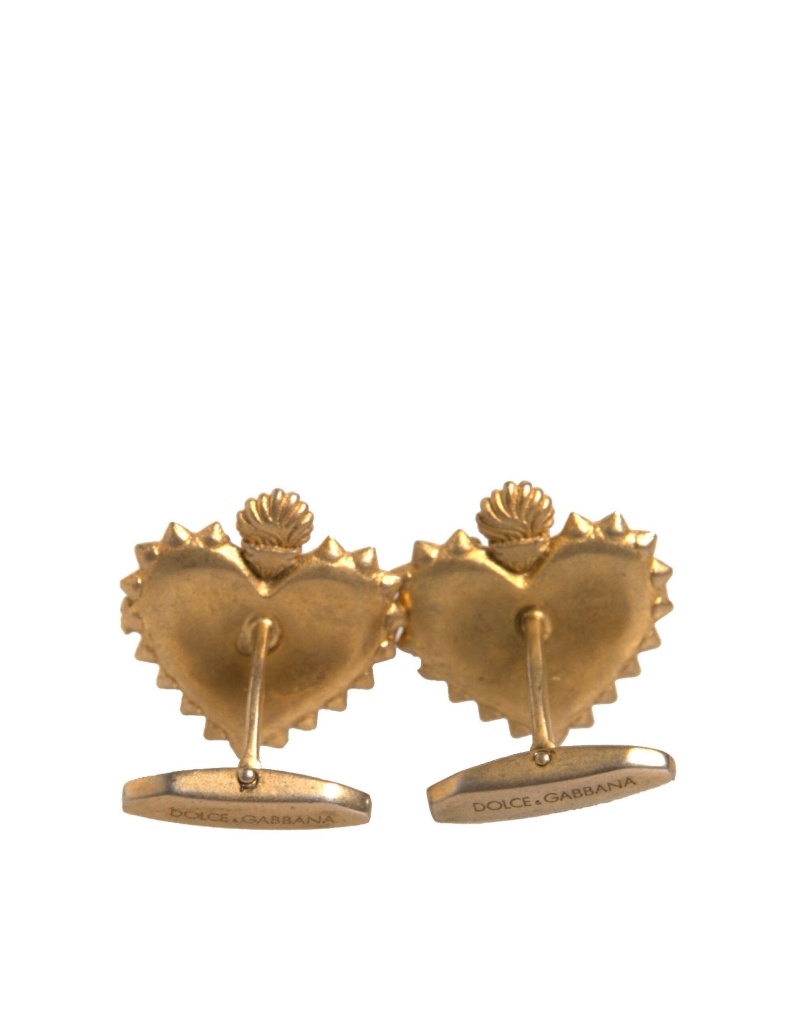 Dolce & Gabbana Gold 925 Sterling Silver DG Heart Cufflink - Sandy Store ByNet