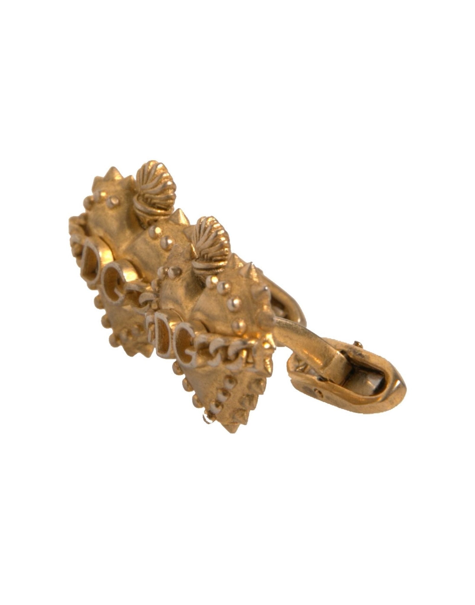 Dolce & Gabbana Gold 925 Sterling Silver DG Heart Cufflink - Sandy Store ByNet