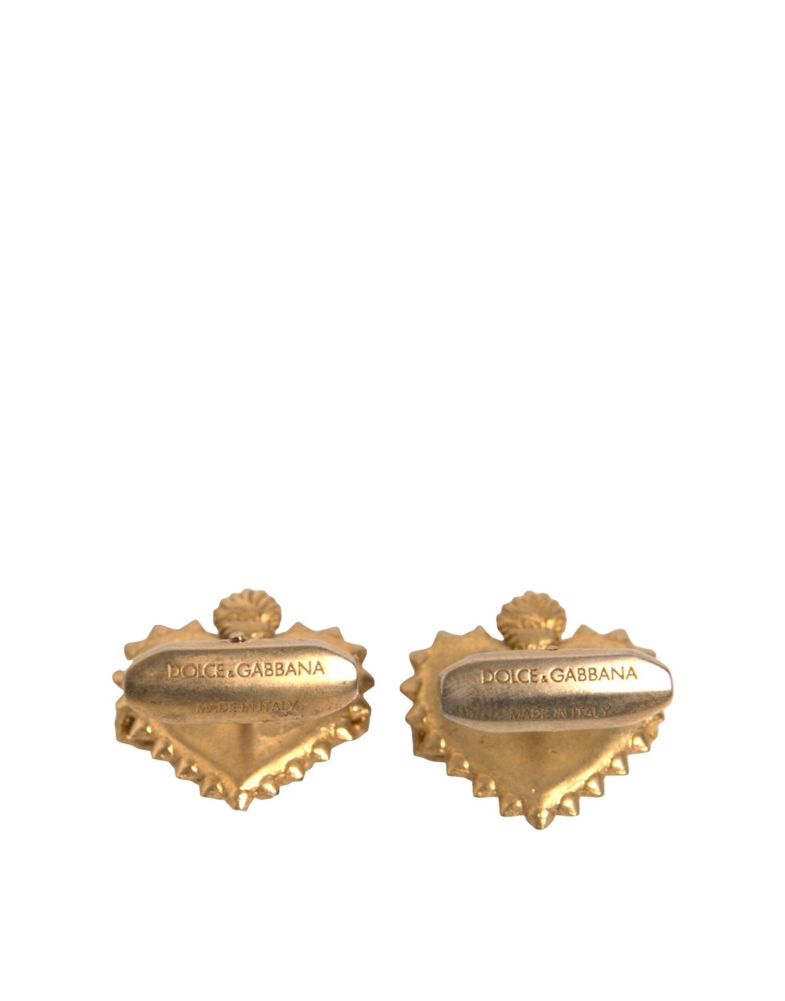 Dolce & Gabbana Gold 925 Sterling Silver DG Heart Cufflink - Sandy Store ByNet