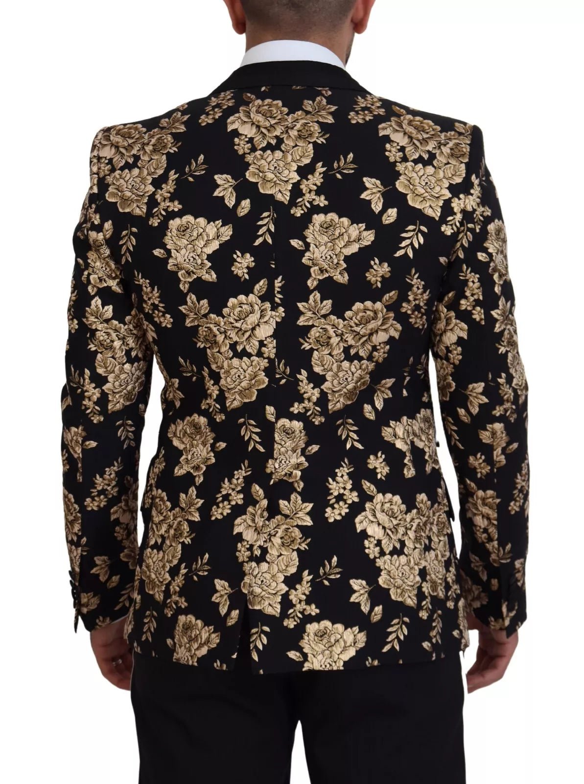 Dolce & Gabbana Gold Black Floral Embroidered Jacket Blazer – IT48 | M par Dolce & Gabbana | Disponible sur Sandy Store ByNet