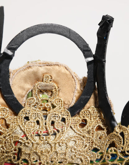 Dolce & Gabbana Gold Brass Crystal Embellished Headpiece Crown Diadem Tiara – par Dolce & Gabbana | Disponible sur Sandy Store ByNet