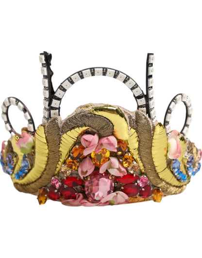 Dolce & Gabbana Gold Brass Crystal Embellished Headpiece Crown Diadem Tiara – par Dolce & Gabbana | Disponible sur Sandy Store ByNet