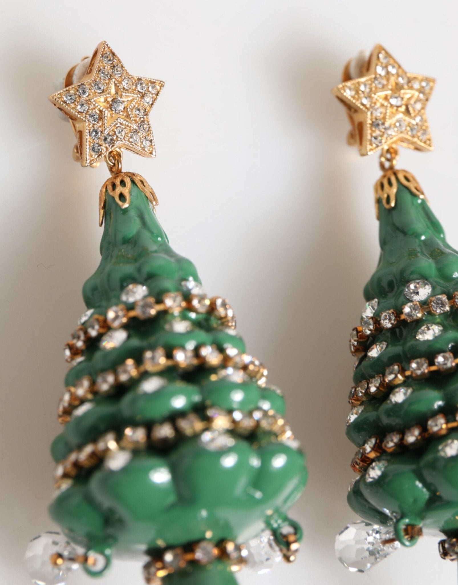 Dolce & Gabbana Gold Brass Multicolour Christmas Tree Earrings – par Dolce & Gabbana | Disponible sur Sandy Store ByNet