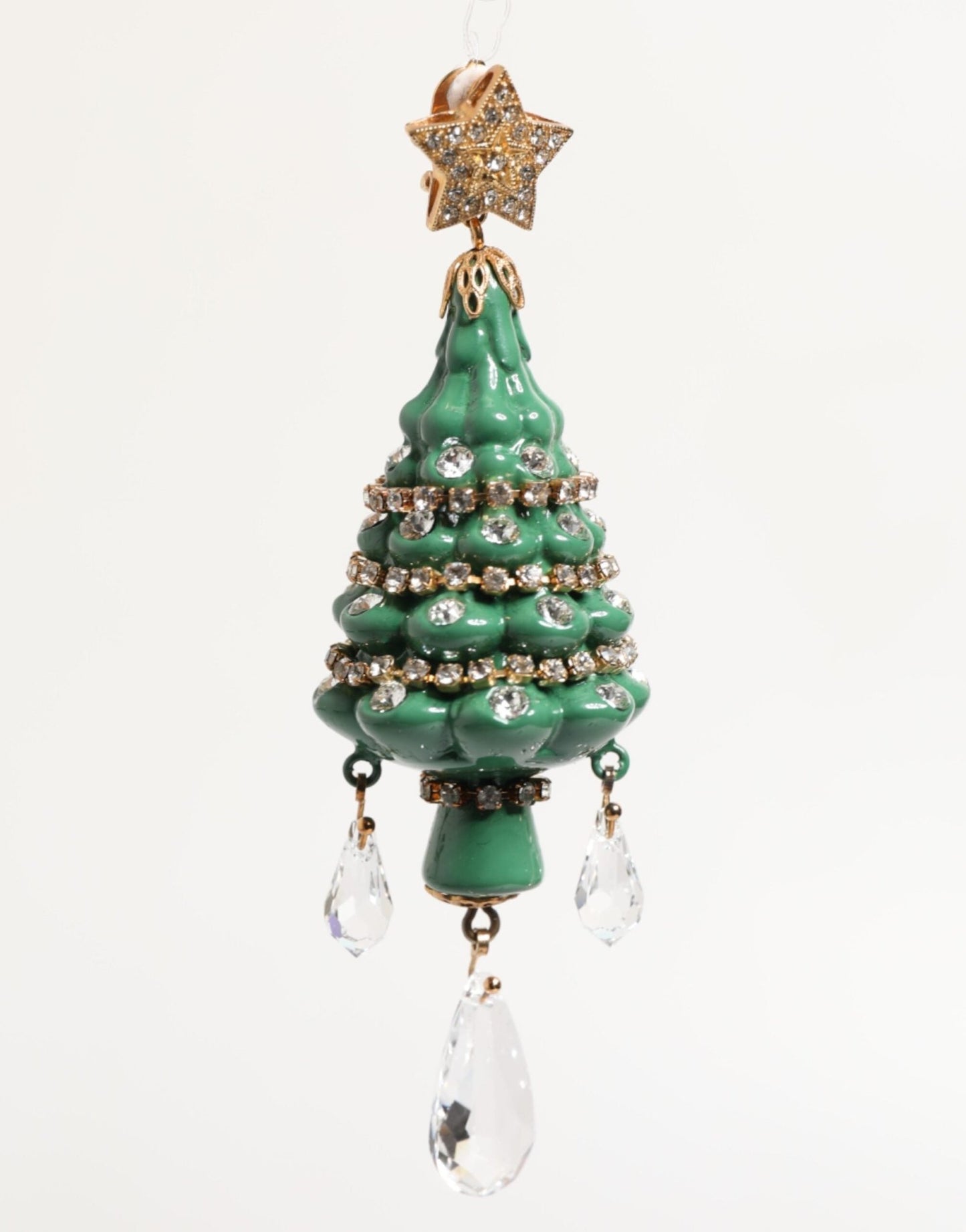 Dolce & Gabbana Gold Brass Multicolour Christmas Tree Earrings – par Dolce & Gabbana | Disponible sur Sandy Store ByNet