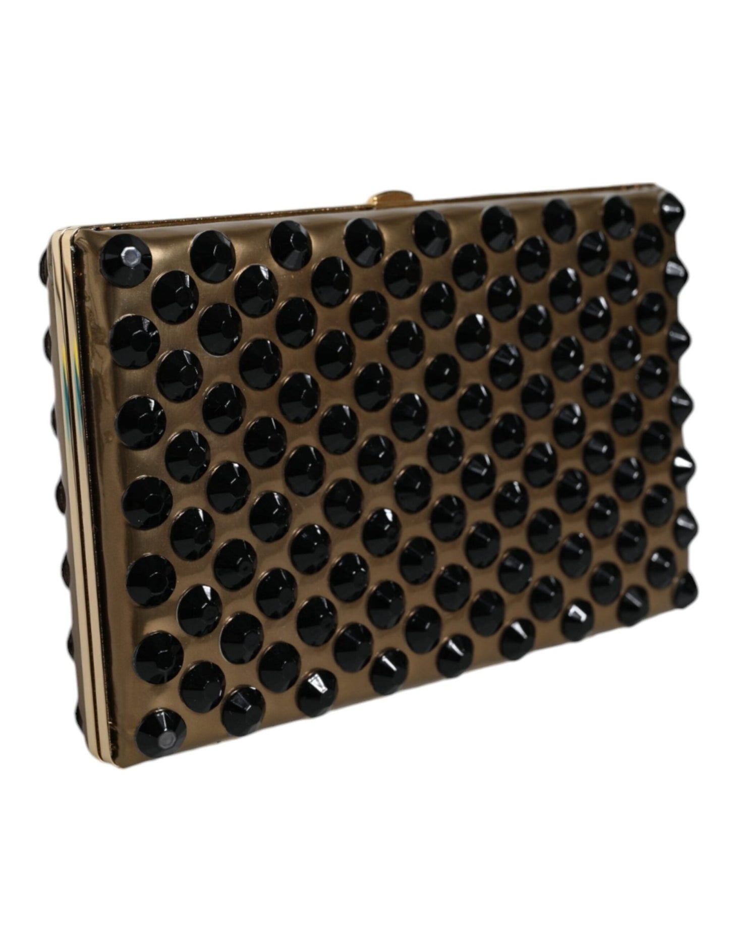 Dolce & Gabbana Gold Crystal Bifold Clutch Evening Party Women Purse Bag - Sandy Store ByNet