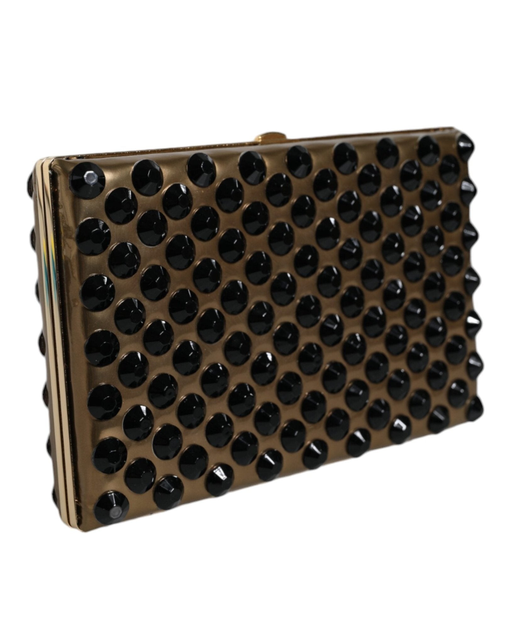 Dolce & Gabbana Gold Crystal Bifold Clutch Evening Party Women Purse Bag - Sandy Store ByNet