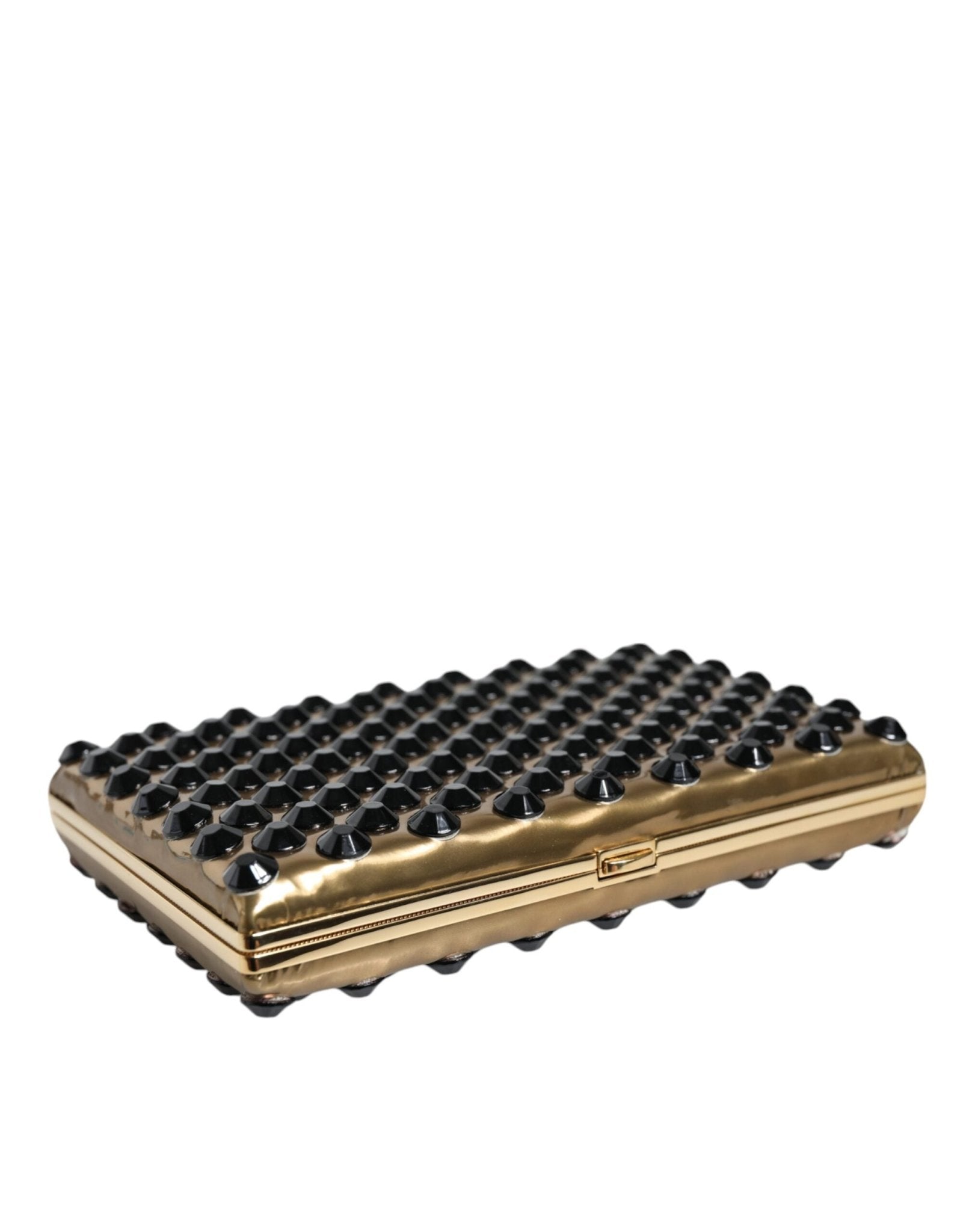 Dolce & Gabbana Gold Crystal Bifold Clutch Evening Party Women Purse Bag - Sandy Store ByNet