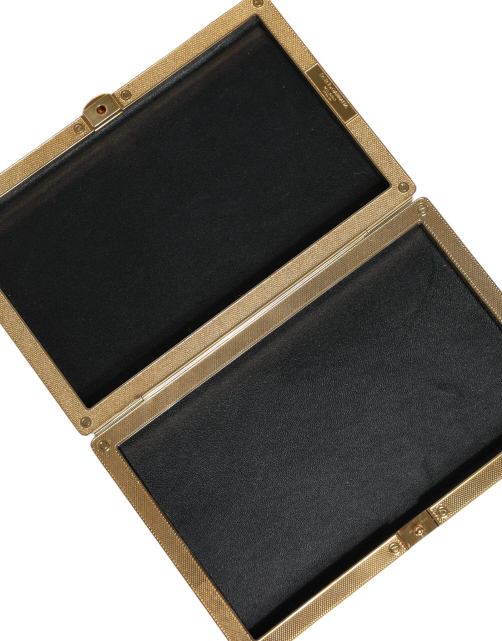 Dolce & Gabbana Gold Crystal Bifold Clutch Evening Party Women Purse Bag - Sandy Store ByNet
