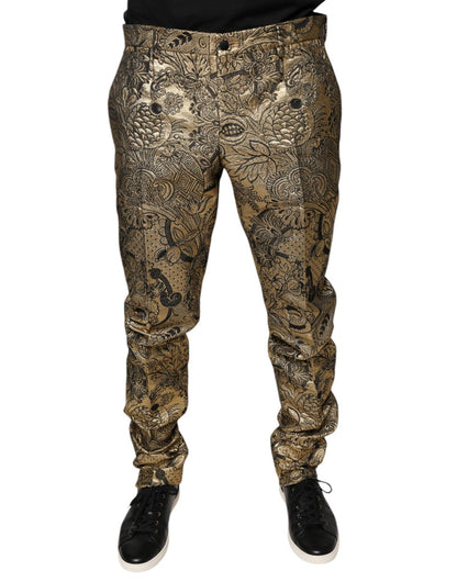 Dolce & Gabbana Gold Floral Jacquard Men Dress Pants – IT52 | XL par Dolce & Gabbana | Disponible sur Sandy Store ByNet