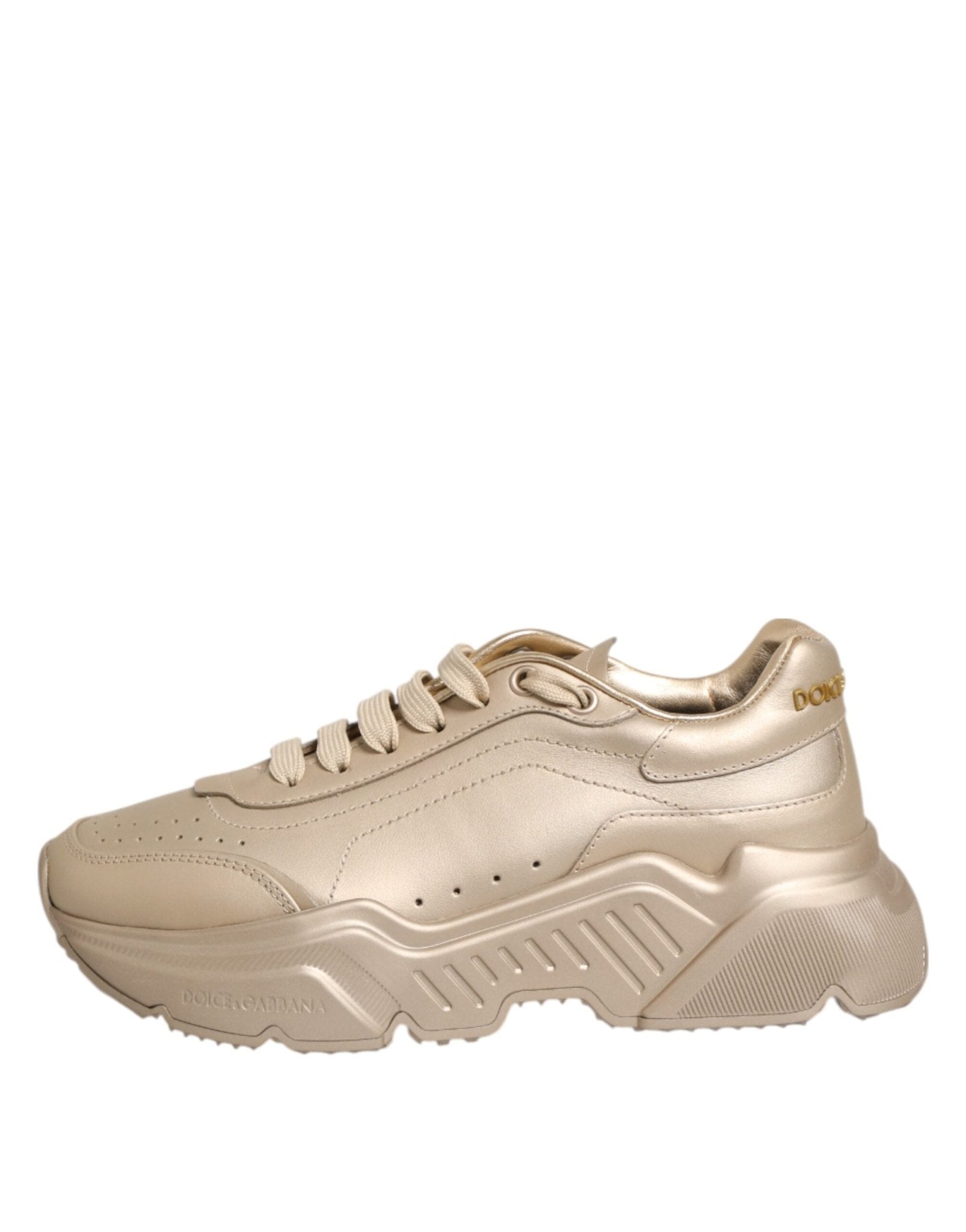 Dolce & Gabbana Gold Leather Daymaster Women Sneaker Shoes – EU36/US5.5 par Dolce & Gabbana | Disponible sur Sandy Store ByNet