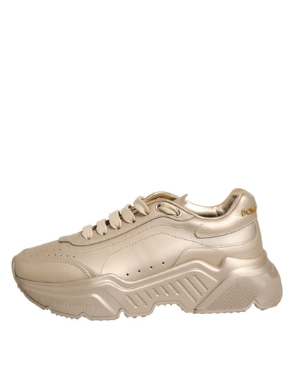 Dolce & Gabbana Gold Leather Daymaster Women Sneaker Shoes – EU36/US5.5 par Dolce & Gabbana | Disponible sur Sandy Store ByNet