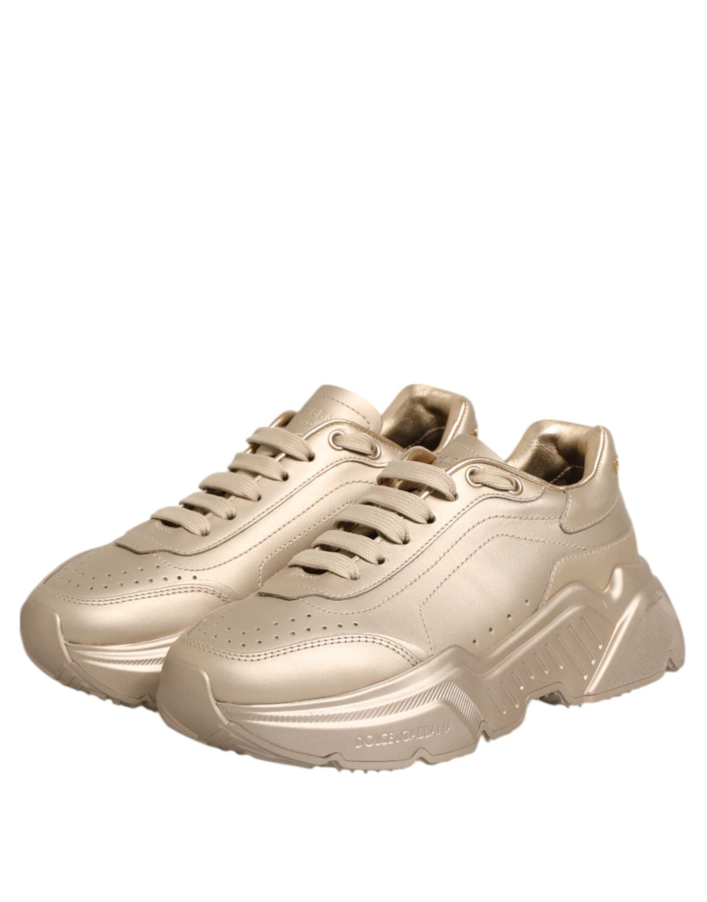 Dolce & Gabbana Gold Leather Daymaster Women Sneaker Shoes – EU36/US5.5 par Dolce & Gabbana | Disponible sur Sandy Store ByNet