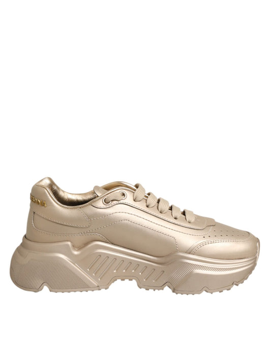 Dolce & Gabbana Gold Leather Daymaster Women Sneaker Shoes – EU36/US5.5 par Dolce & Gabbana | Disponible sur Sandy Store ByNet