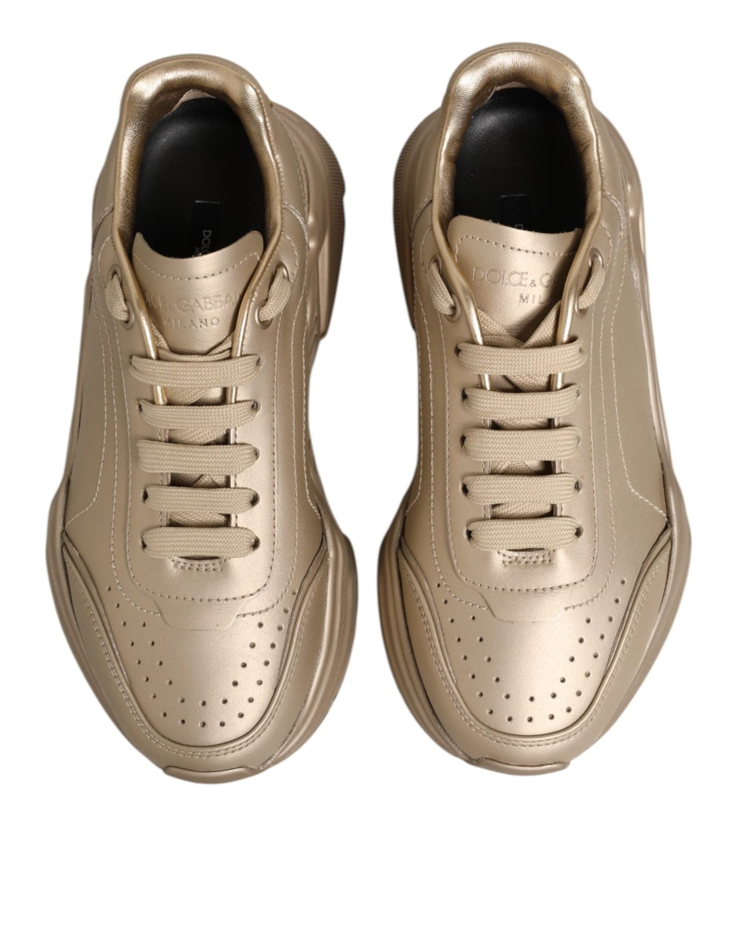 Dolce & Gabbana Gold Leather Daymaster Women Sneaker Shoes – EU36/US5.5 par Dolce & Gabbana | Disponible sur Sandy Store ByNet