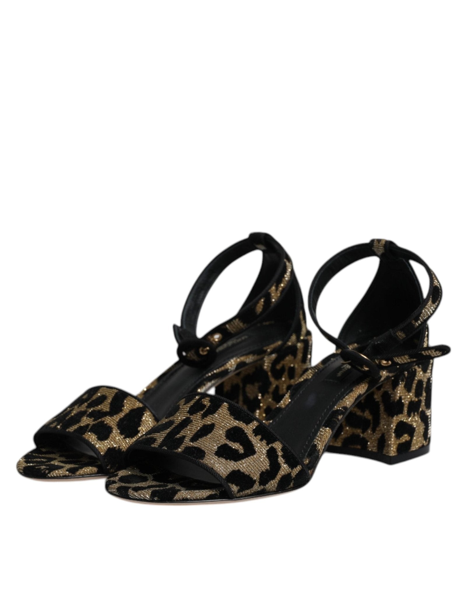 Dolce & Gabbana Gold Leopard Ankle Strap Heels Sandals Shoes – EU36.5/US6 par Dolce & Gabbana | Disponible sur Sandy Store ByNet