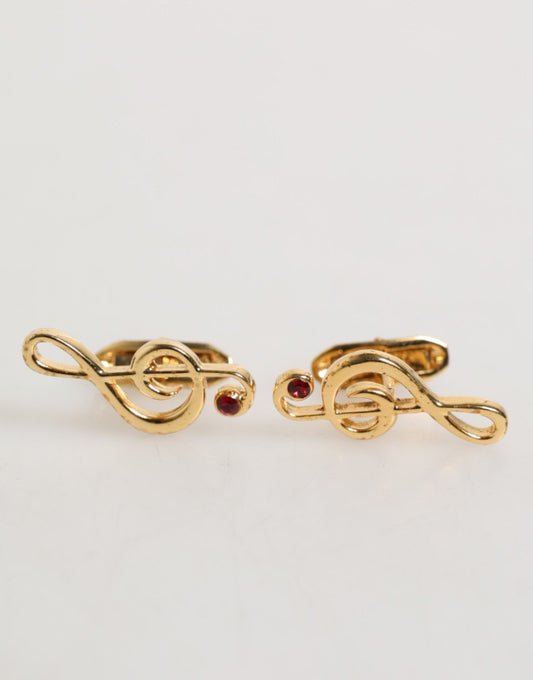 Dolce & Gabbana Gold Musical Note Metal Brass Pin Men Accessory Cufflinks – par Dolce & Gabbana | Disponible sur Sandy Store ByNet