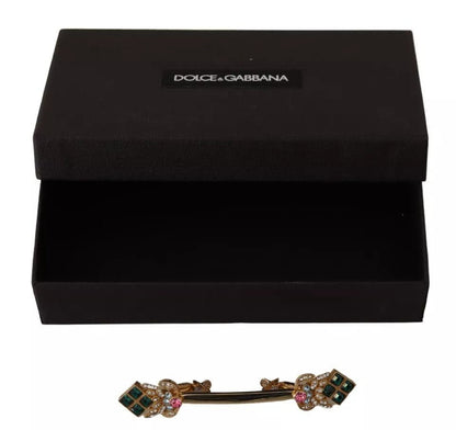 Dolce & Gabbana Gold Plated 925 Sterling Silver Crystal Collar Stop Brooch – par Dolce & Gabbana | Disponible sur Sandy Store ByNet
