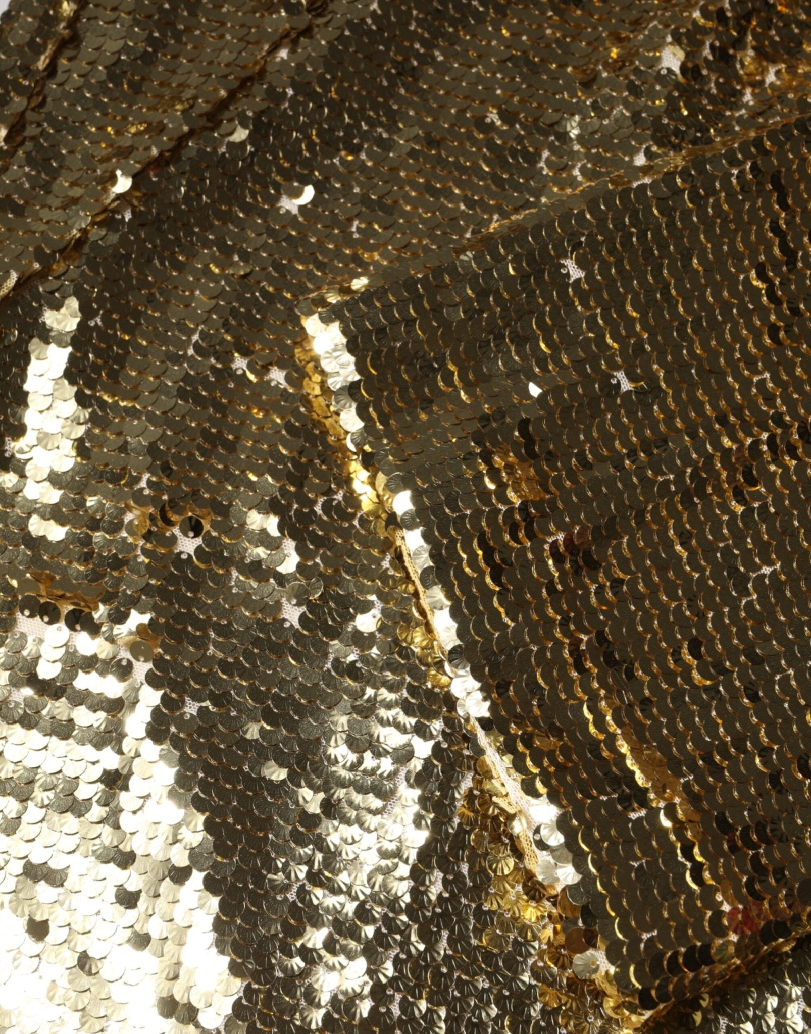Dolce & Gabbana Gold Sequin Long Sleeve Mini Dress – IT40|S par Dolce & Gabbana | Disponible sur Sandy Store ByNet