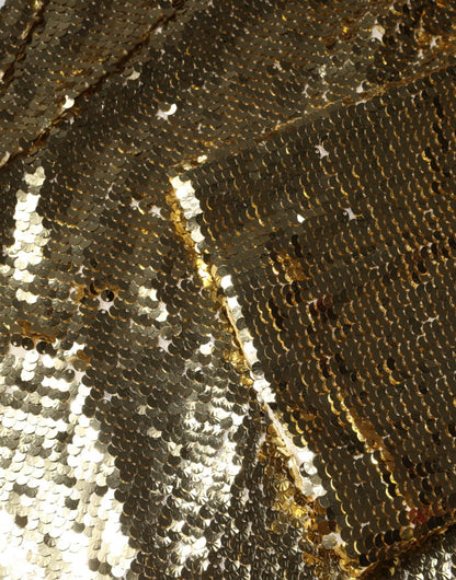 Dolce & Gabbana Gold Sequin Long Sleeve Mini Dress – IT40|S par Dolce & Gabbana | Disponible sur Sandy Store ByNet
