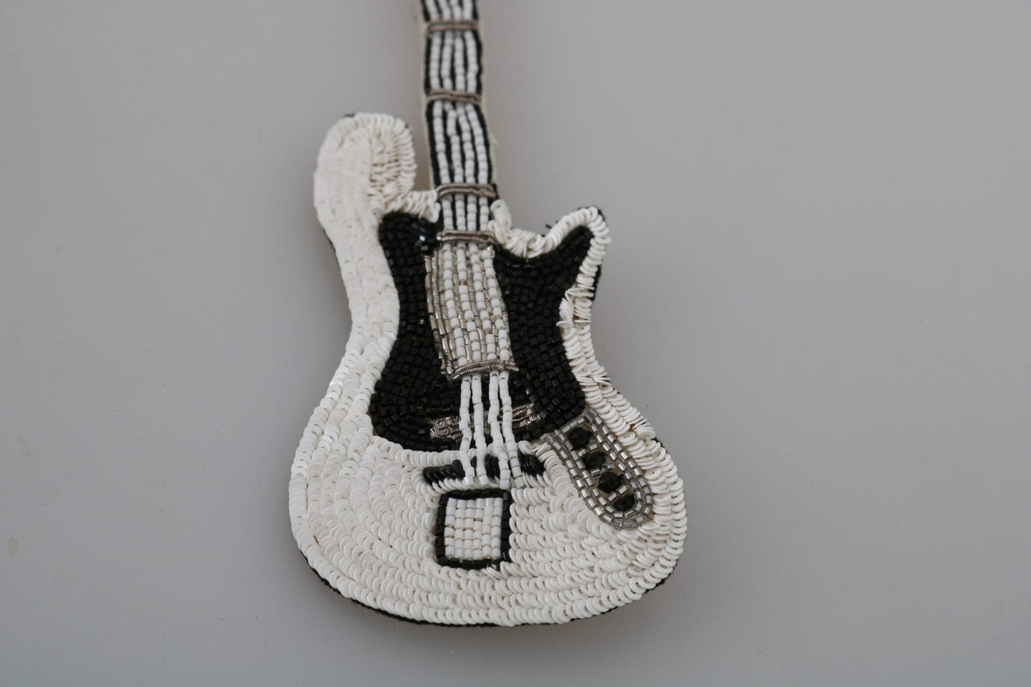 Dolce & Gabbana Gold Sequined Guitar Pin Brooch - Sandy Store ByNet