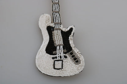 Dolce & Gabbana Gold Sequined Guitar Pin Brooch - Sandy Store ByNet