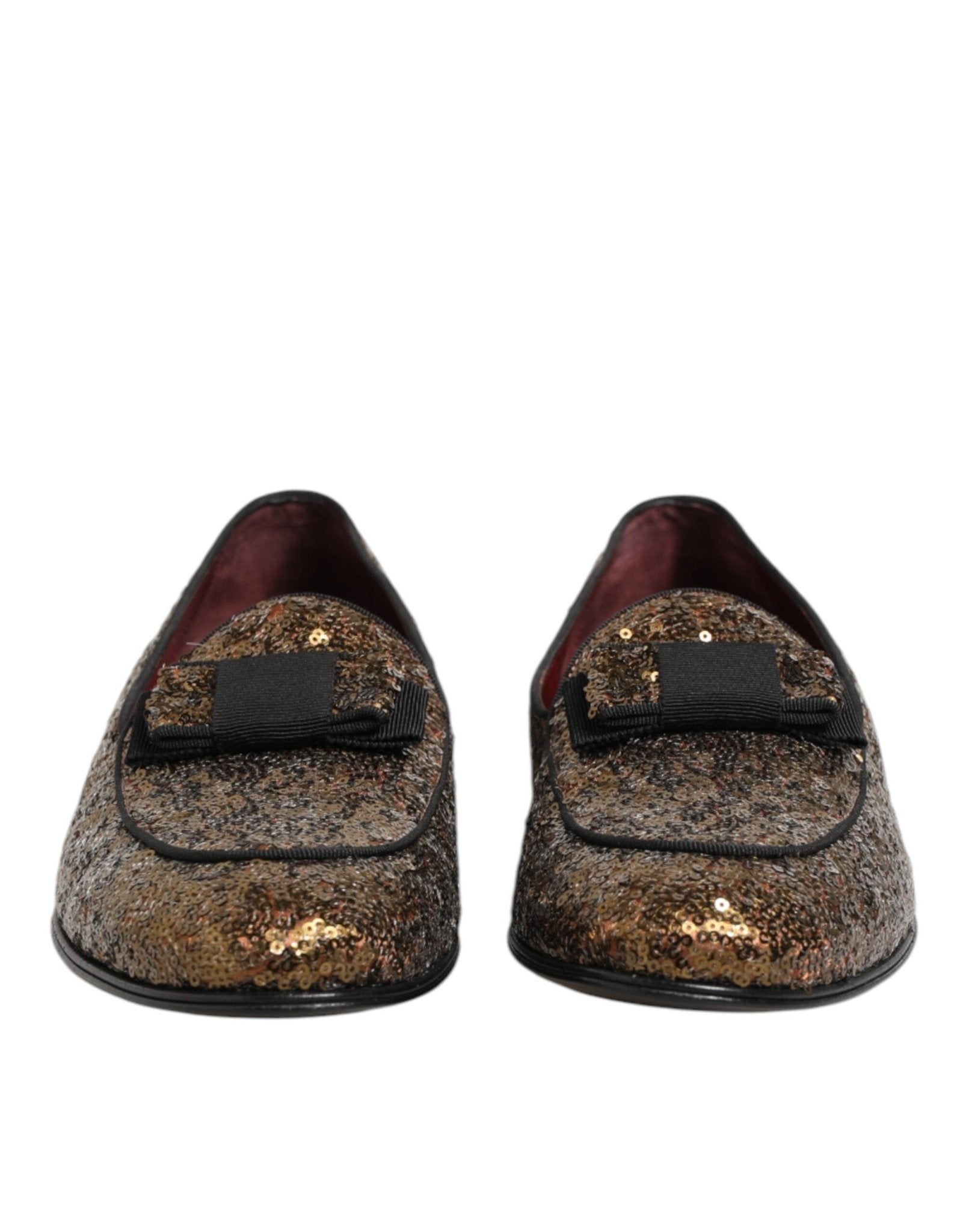 Dolce & Gabbana Gold Sequined Slip On Loafers Men Dress Shoes – EU44/US11 par Dolce & Gabbana | Disponible sur Sandy Store ByNet