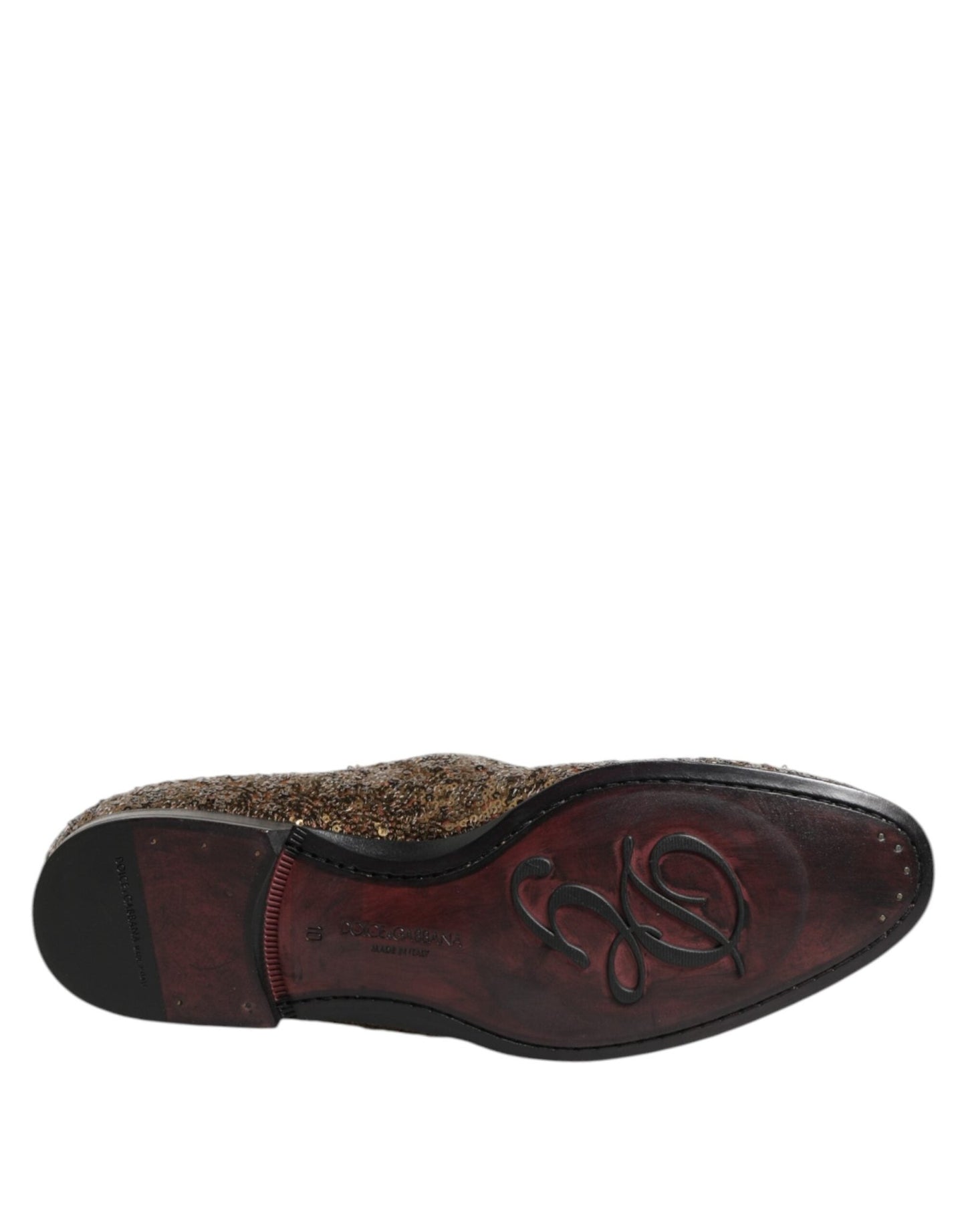 Dolce & Gabbana Gold Sequined Slip On Loafers Men Dress Shoes – EU44/US11 par Dolce & Gabbana | Disponible sur Sandy Store ByNet