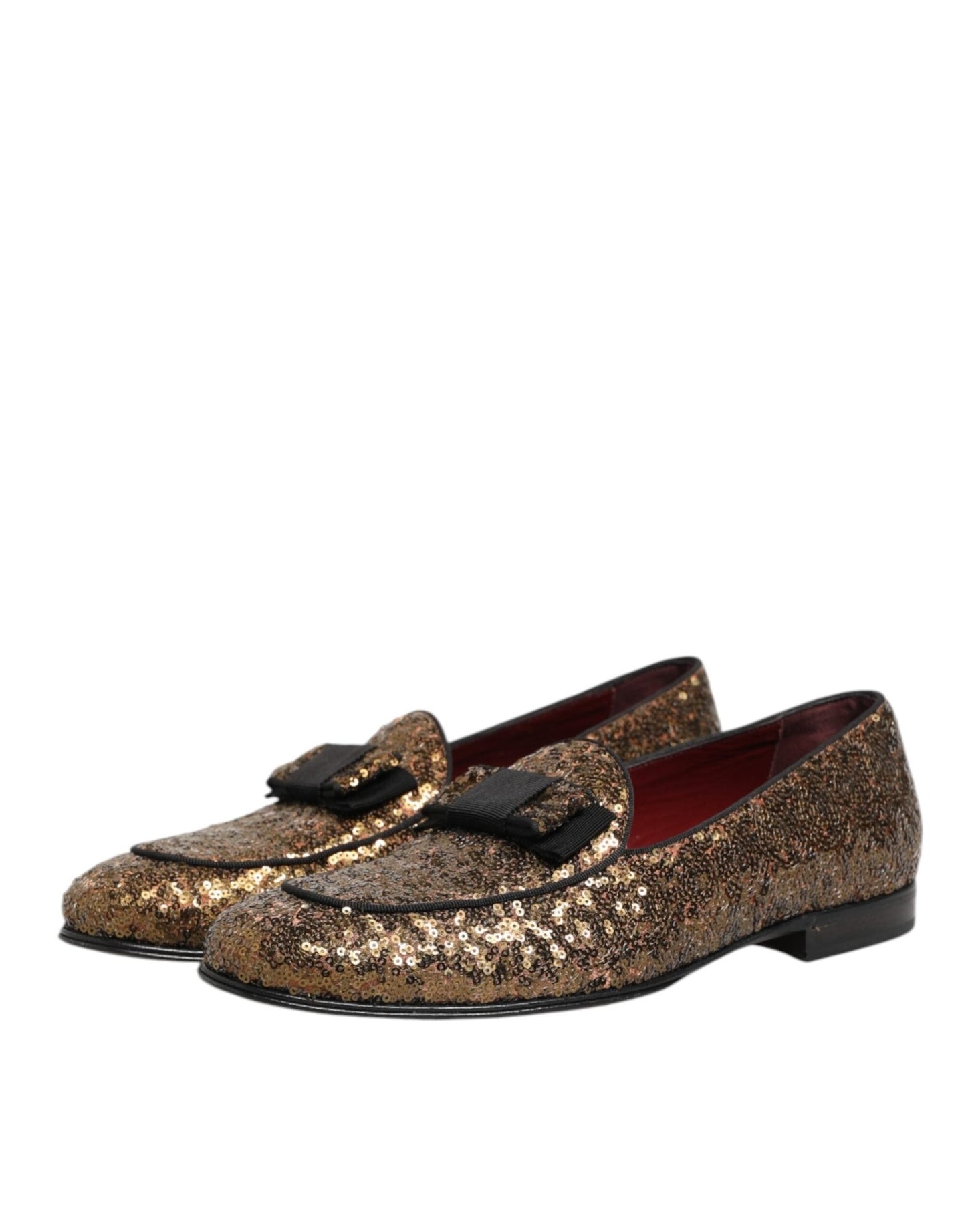 Dolce & Gabbana Gold Sequined Slip On Loafers Men Dress Shoes – EU44/US11 par Dolce & Gabbana | Disponible sur Sandy Store ByNet