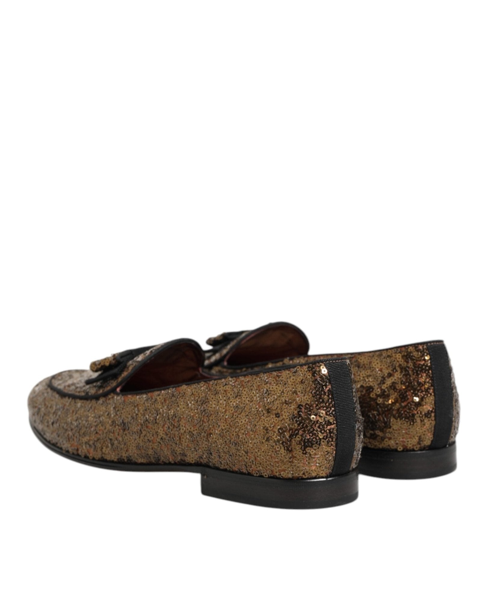 Dolce & Gabbana Gold Sequined Slip On Loafers Men Dress Shoes – EU44/US11 par Dolce & Gabbana | Disponible sur Sandy Store ByNet