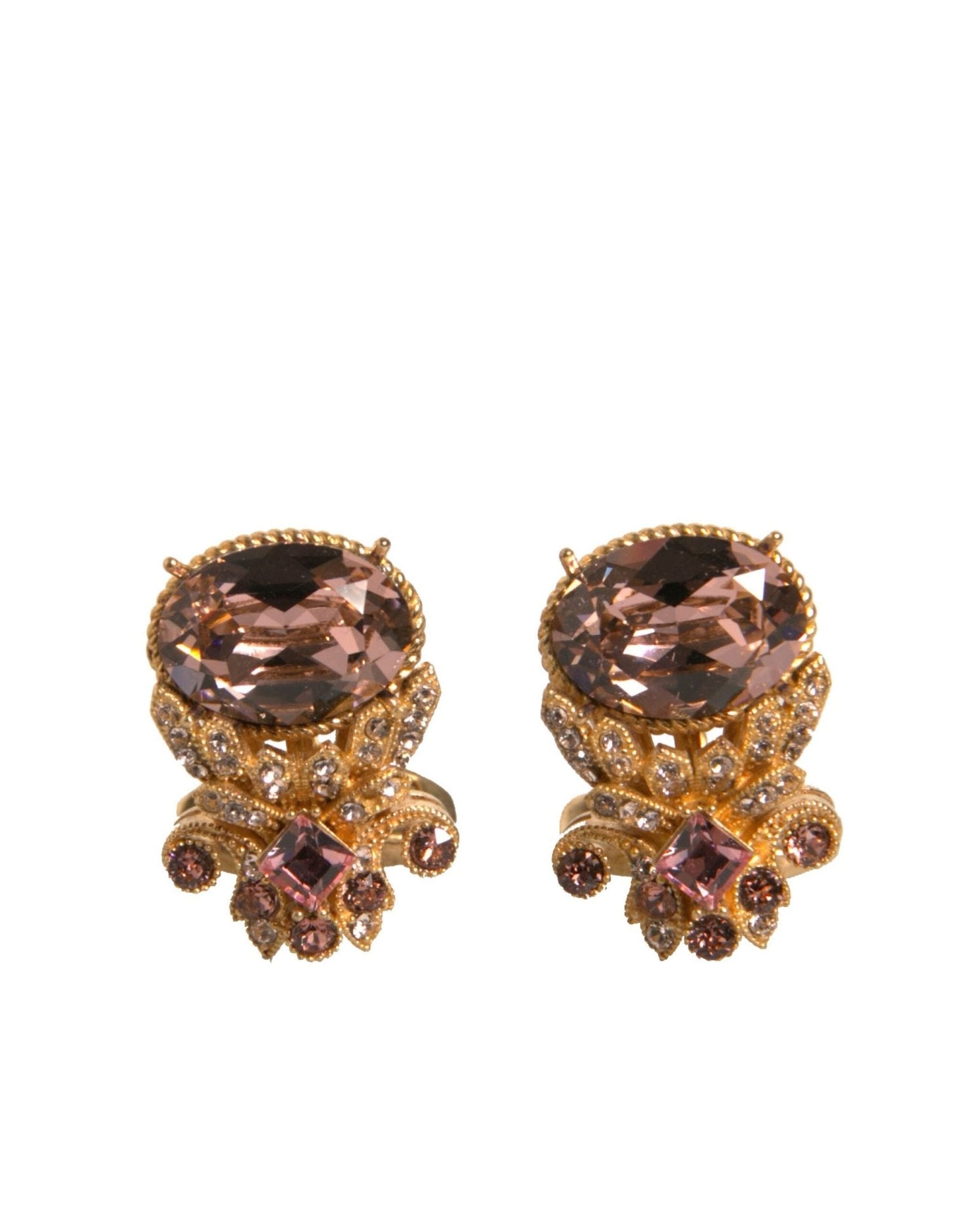 Dolce & Gabbana Gold Tone 925 Sterling Silver Crystal Cufflink - Sandy Store ByNet