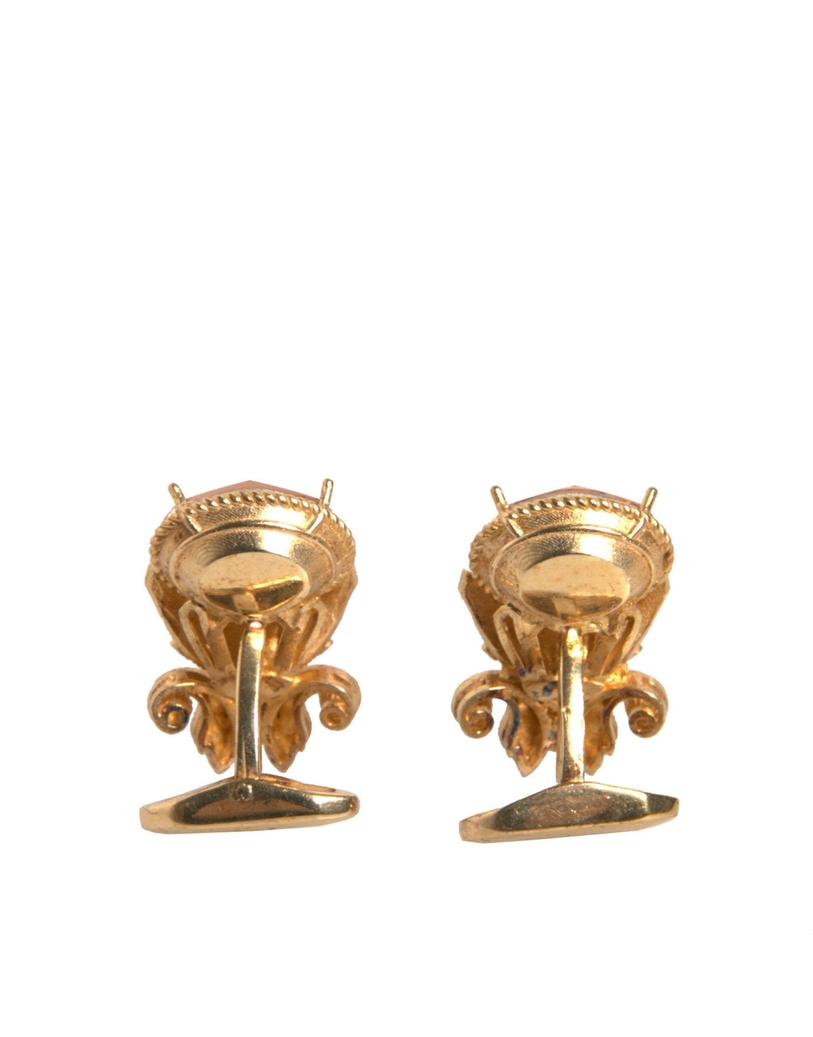 Dolce & Gabbana Gold Tone 925 Sterling Silver Crystal Cufflink - Sandy Store ByNet