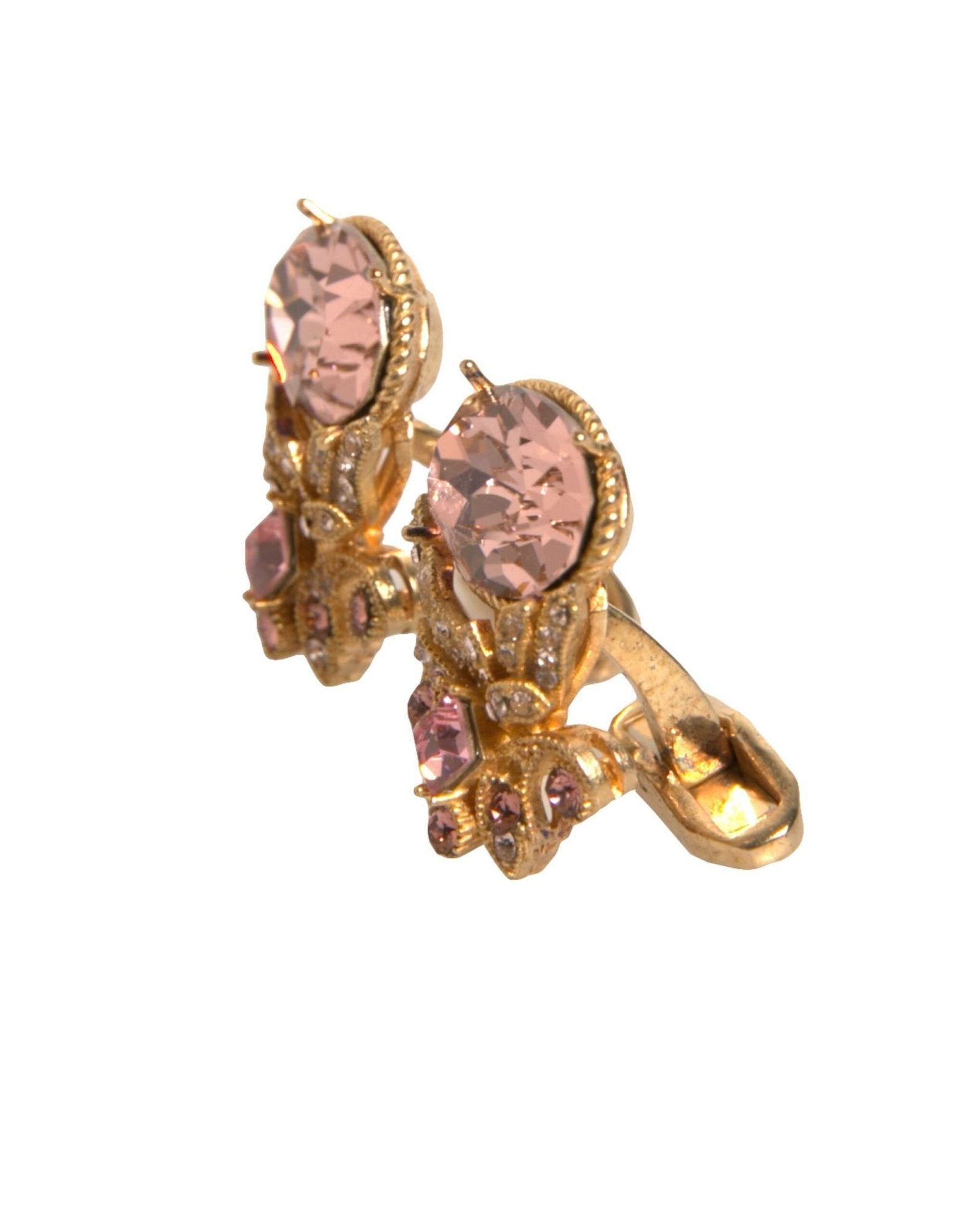 Dolce & Gabbana Gold Tone 925 Sterling Silver Crystal Cufflink - Sandy Store ByNet