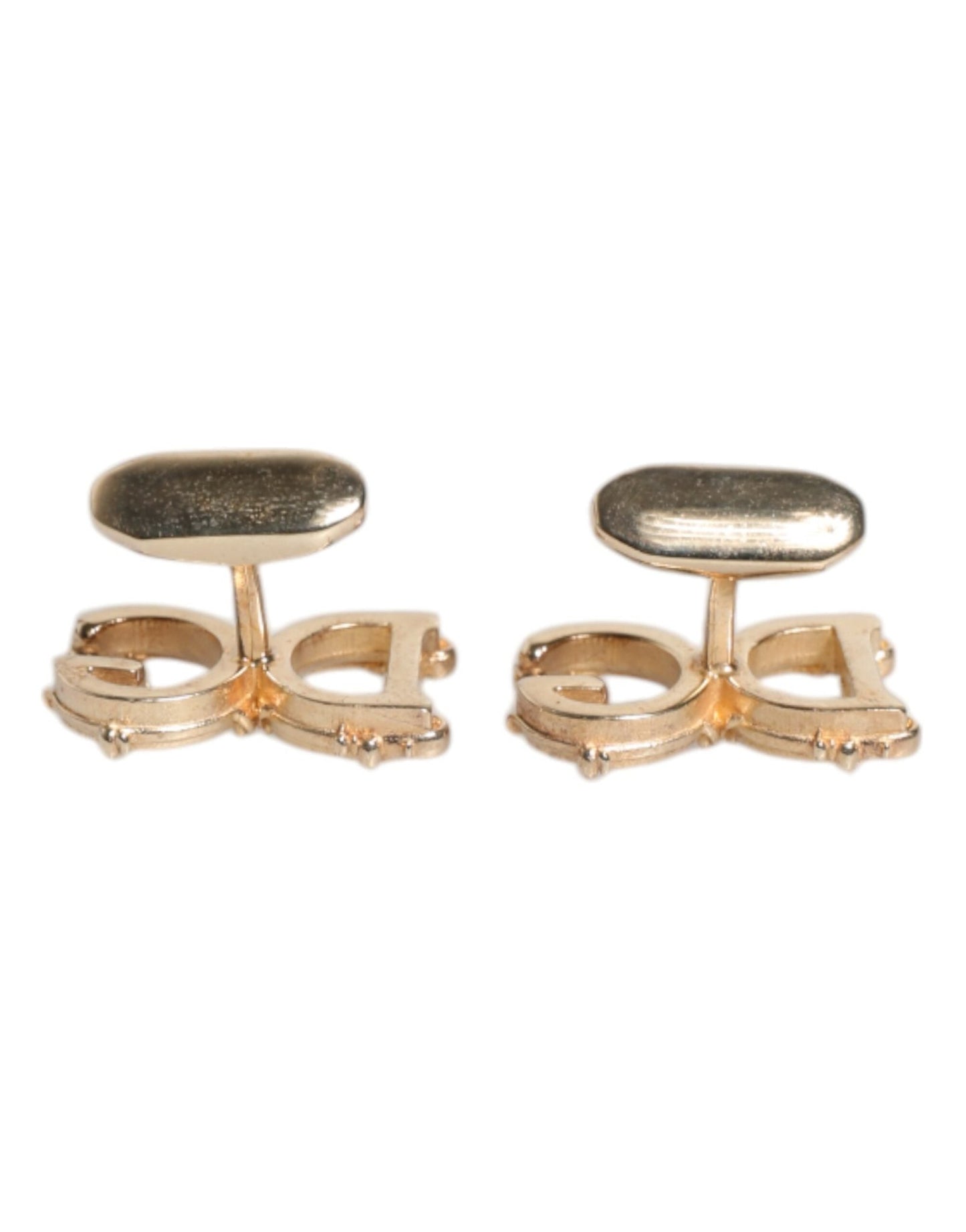 Dolce & Gabbana Gold Tone 925 Sterling Silver DG Logo Cufflink - Sandy Store ByNet