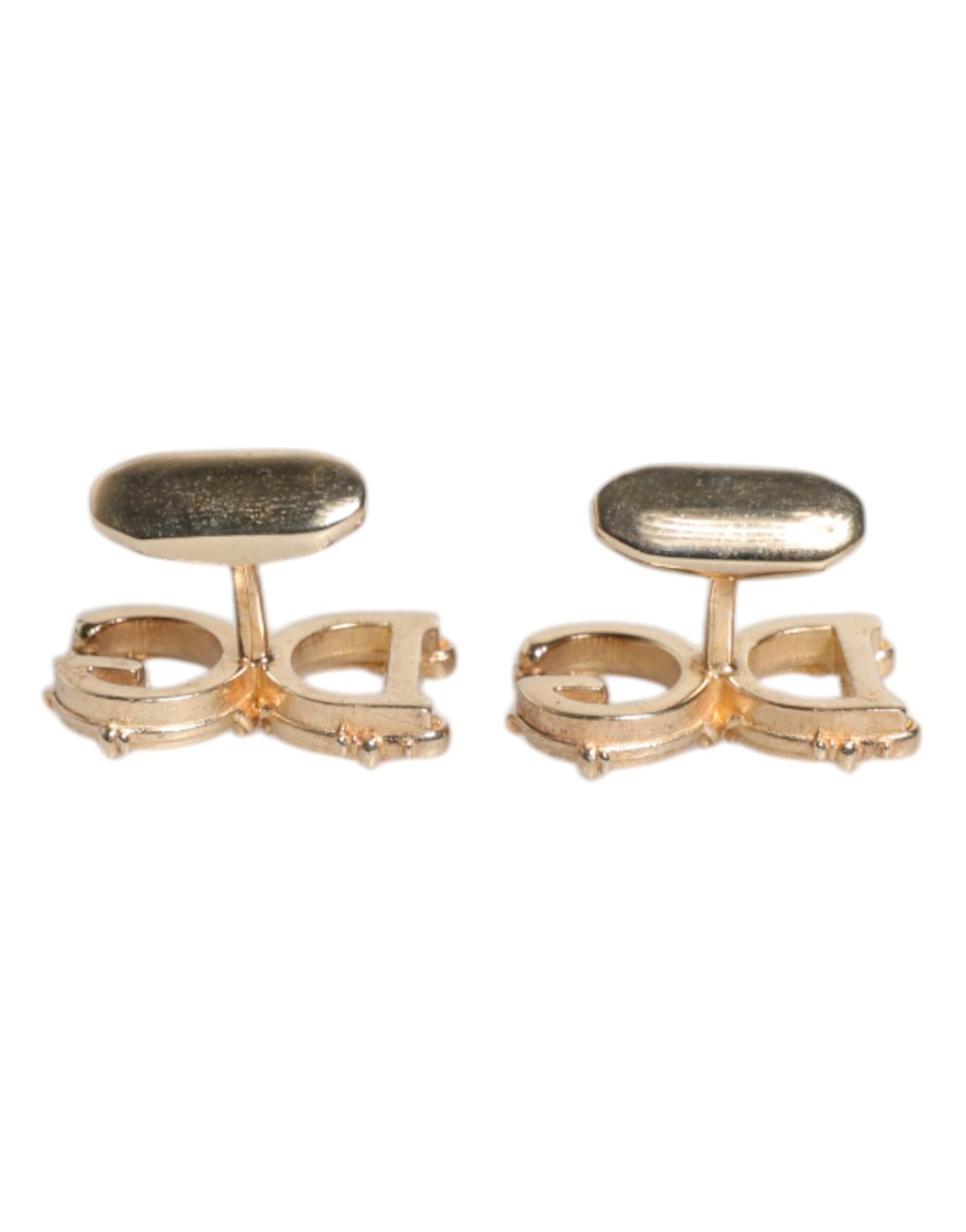 Dolce & Gabbana Gold Tone 925 Sterling Silver DG Logo Cufflink - Sandy Store ByNet