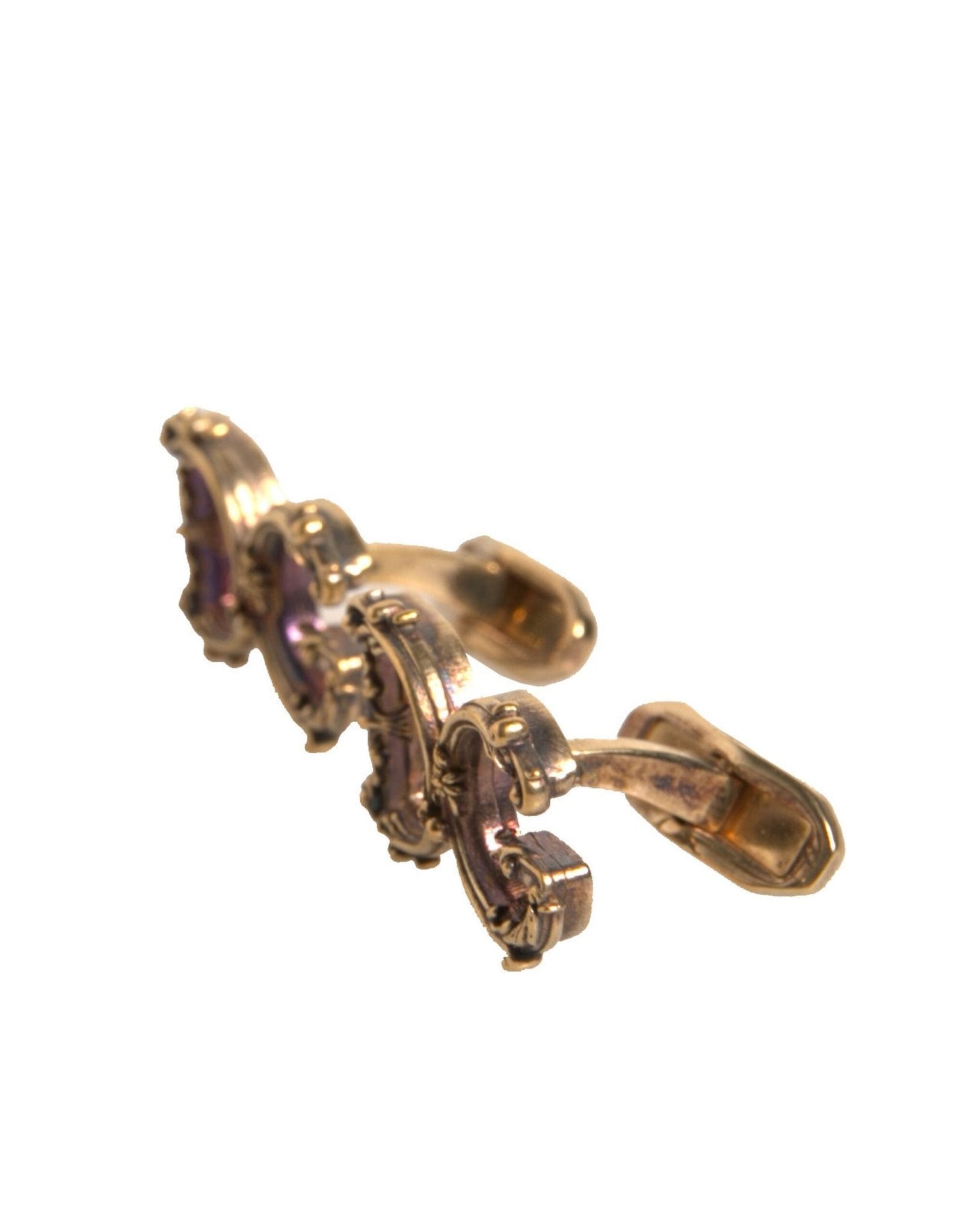 Dolce & Gabbana Gold Tone 925 Sterling Silver DG Logo Cufflink - Sandy Store ByNet
