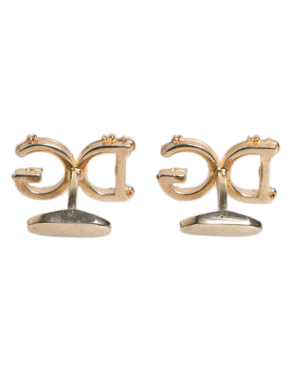 Dolce & Gabbana Gold Tone 925 Sterling Silver DG Logo Cufflink - Sandy Store ByNet