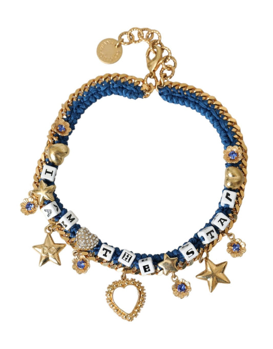 Dolce & Gabbana Gold Tone Brass Chain Iam The Star Bracelet - Sandy Store ByNet