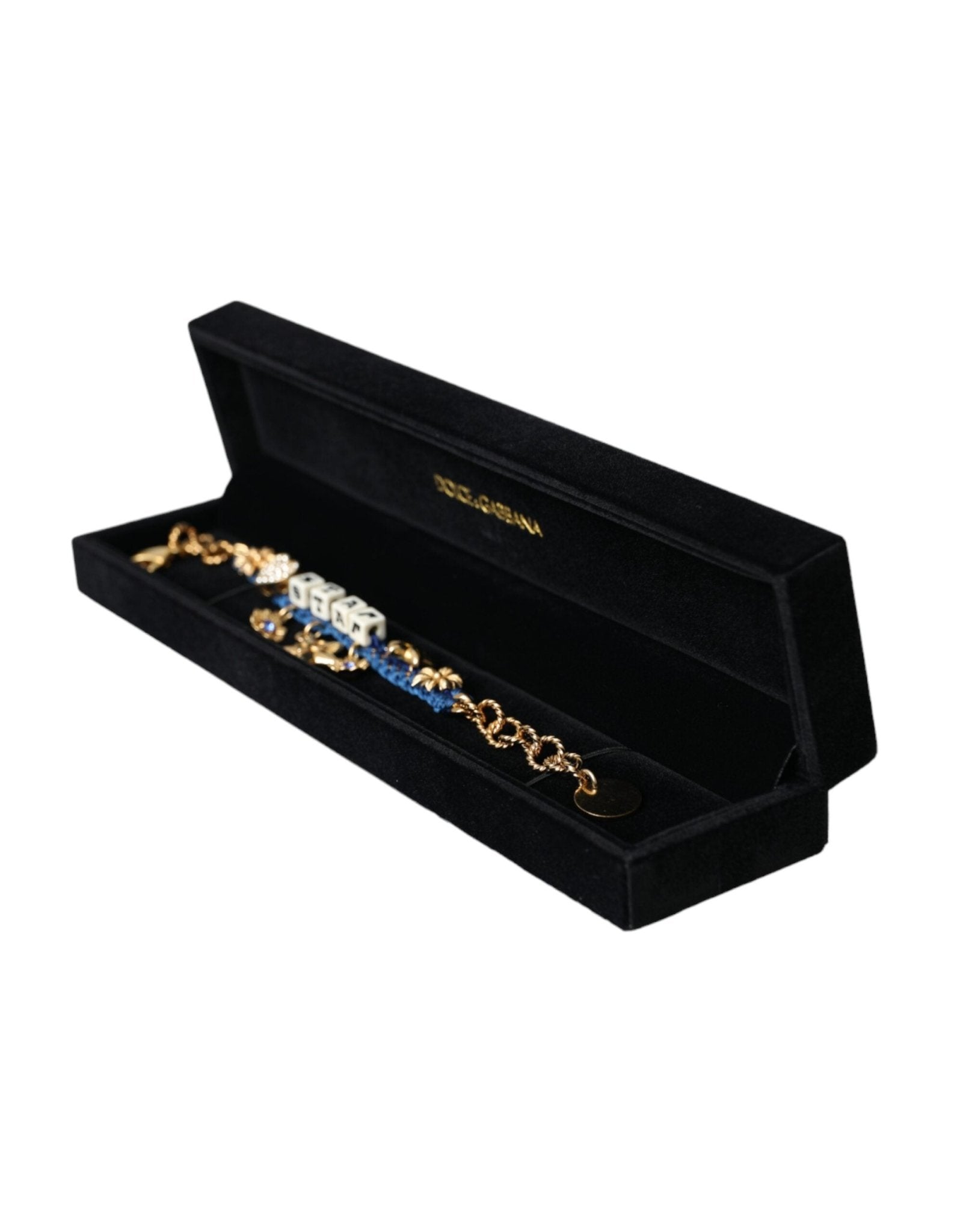 Dolce & Gabbana Gold Tone Brass Chain Star Fashion Bracelet - Sandy Store ByNet