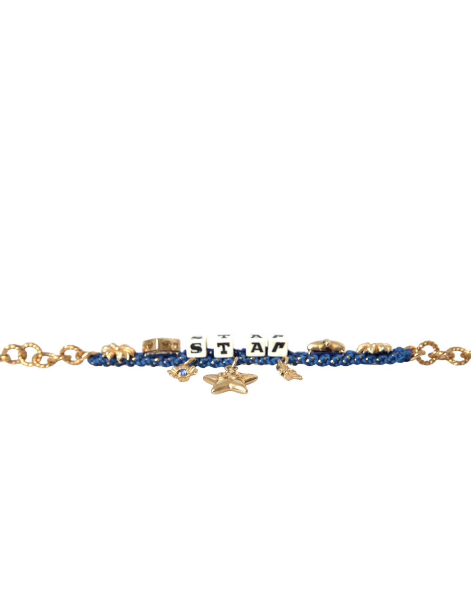 Dolce & Gabbana Gold Tone Brass Chain Star Fashion Bracelet - Sandy Store ByNet