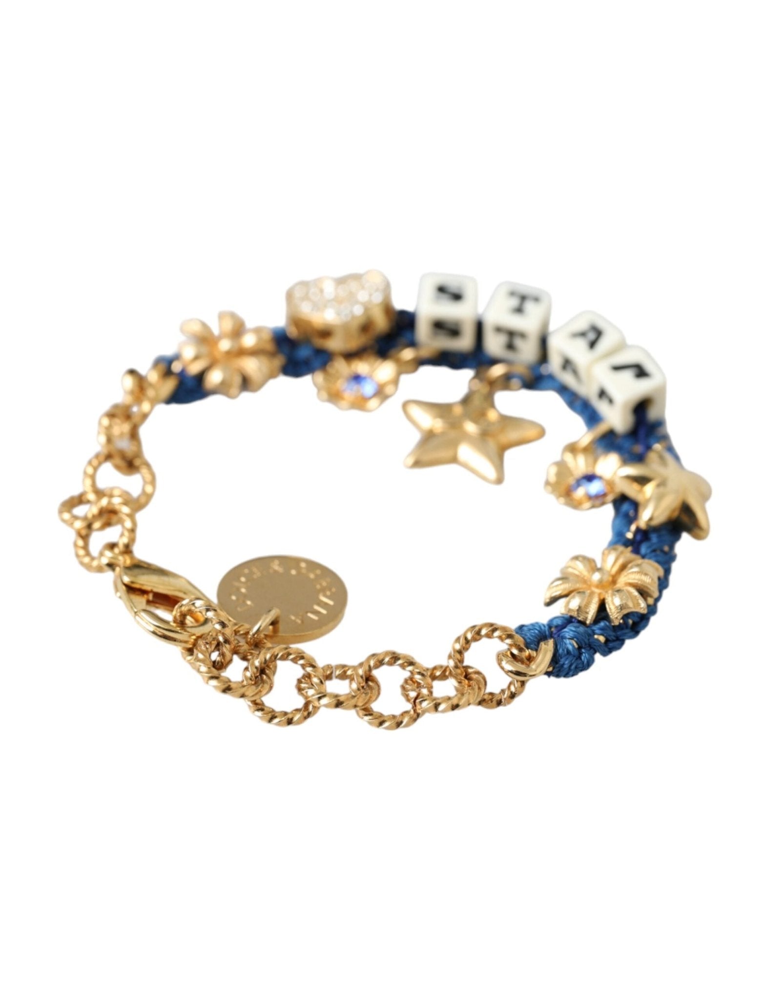 Dolce & Gabbana Gold Tone Brass Chain Star Fashion Bracelet - Sandy Store ByNet