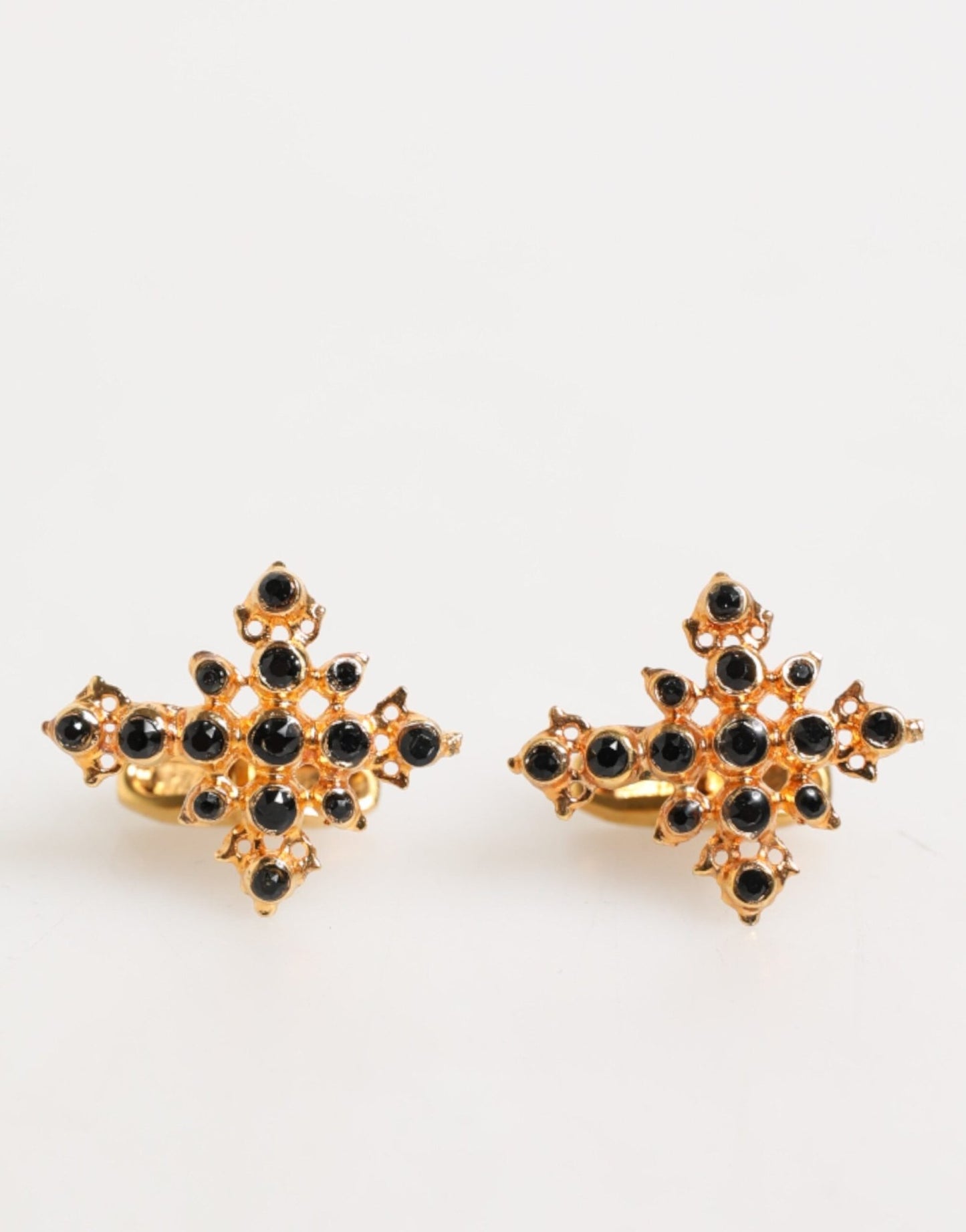 Dolce & Gabbana Gold Tone Brass Cross Crystal Men Accessory Cufflink – par Dolce & Gabbana | Disponible sur Sandy Store ByNet