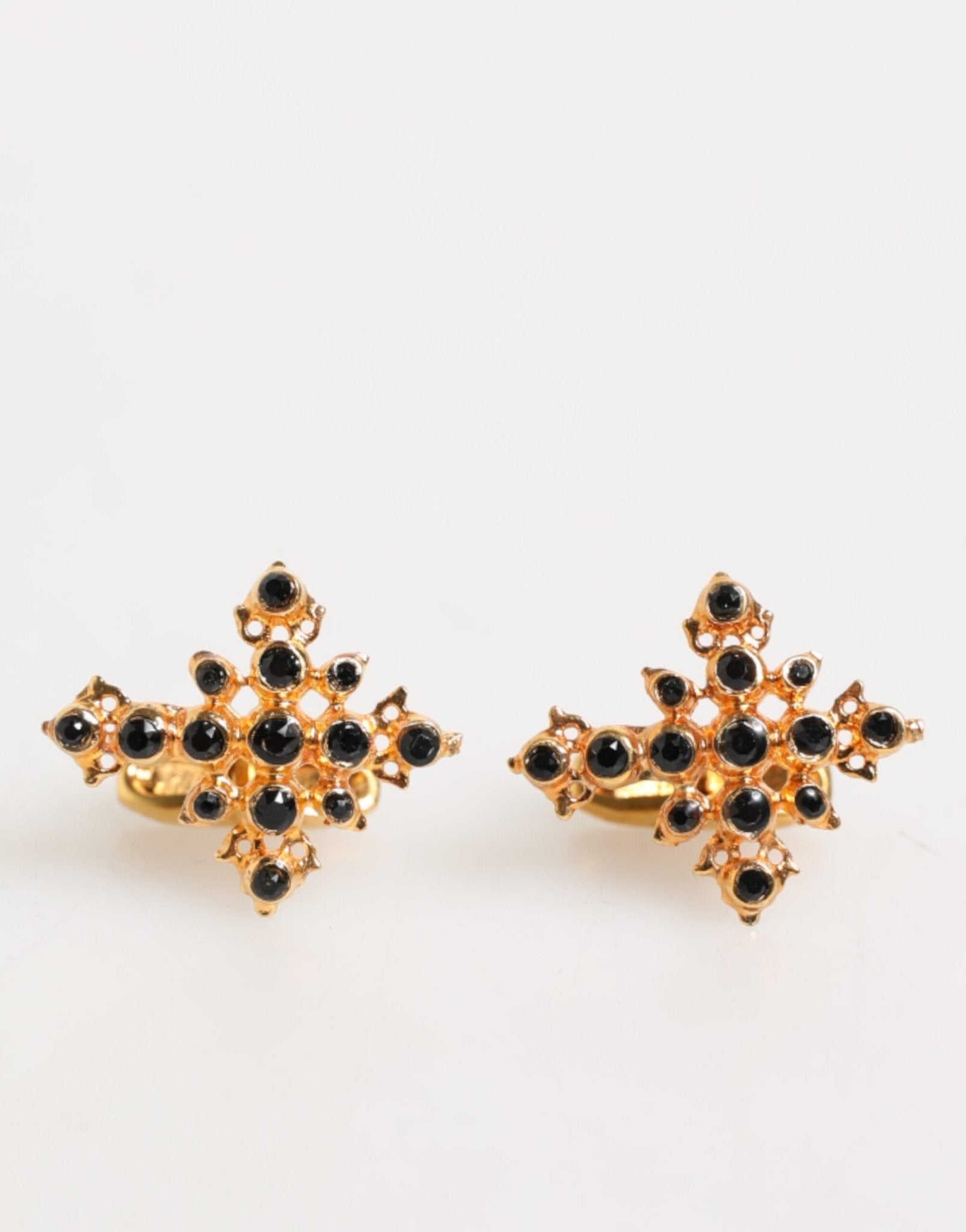 Dolce & Gabbana Gold Tone Brass Cross Crystal Men Accessory Cufflink – par Dolce & Gabbana | Disponible sur Sandy Store ByNet