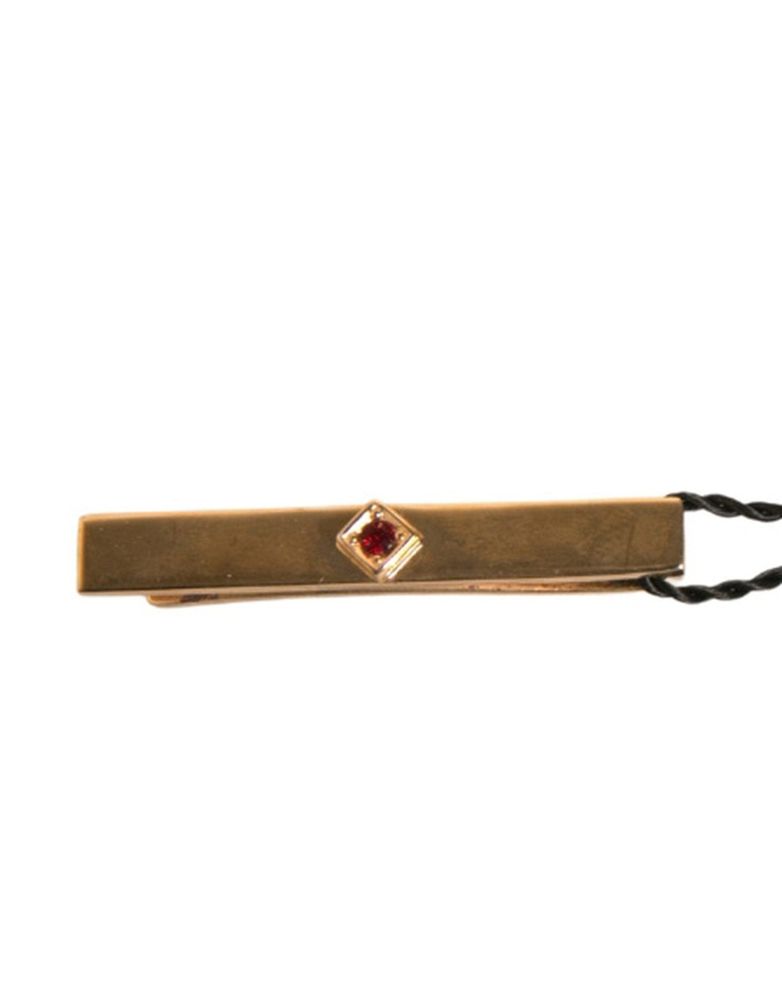 Dolce & Gabbana Gold Tone Brass Crystal Branded Tie Clip Bar – par Dolce & Gabbana | Disponible sur Sandy Store ByNet
