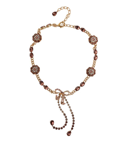 Dolce & Gabbana Gold Tone Brass Crystal Embellished Waist Chain Belt - Sandy Store ByNet