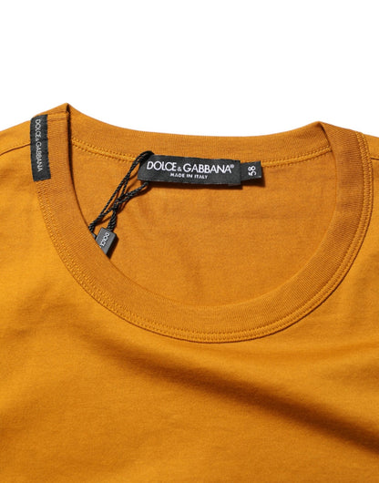 Dolce & Gabbana Golden Brown Crew Neck Short Sleeve T-shirt – IT58 | 3XL par Dolce & Gabbana | Disponible sur Sandy Store ByNet