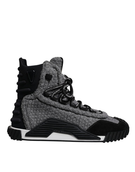Dolce & Gabbana Gray Black NS1 High Top Boots Sneakers Shoes – EU37.5/US7 par Dolce & Gabbana | Disponible sur Sandy Store ByNet